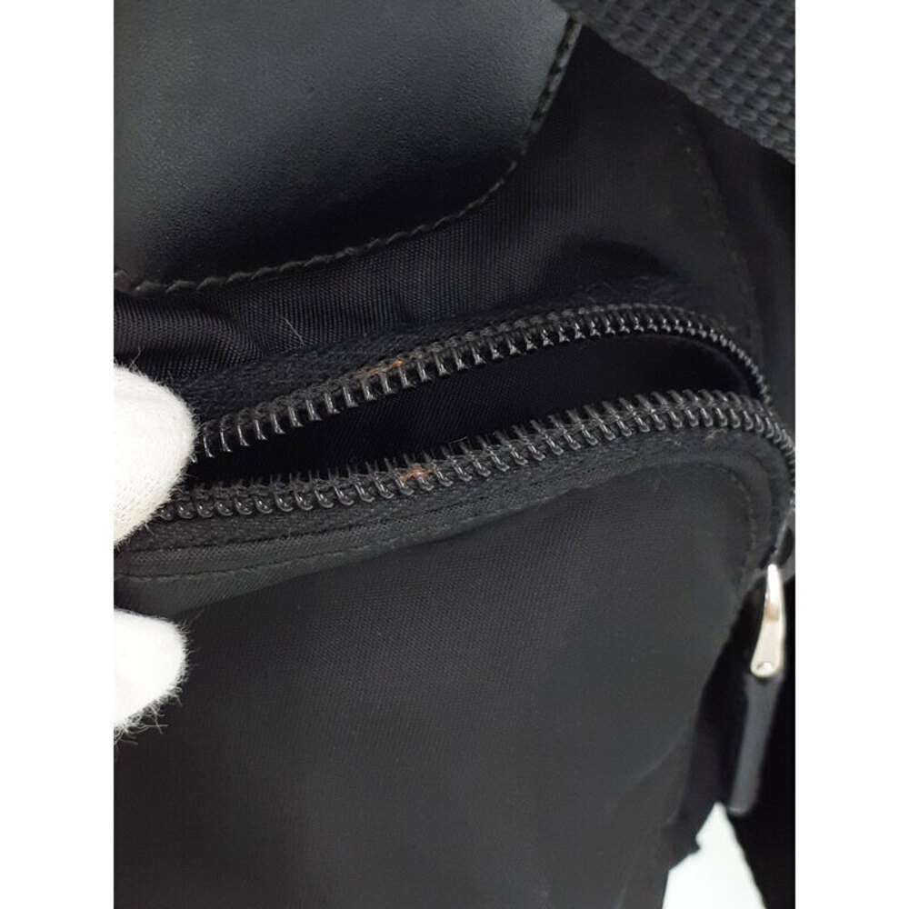Prada bag Crossbody Nero messenger Leather Black saffiano Tessuto - Picture 4 of 9